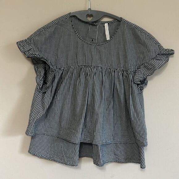 Zara - Gingham Babydoll Layered Blouse - Picture 2 of 6